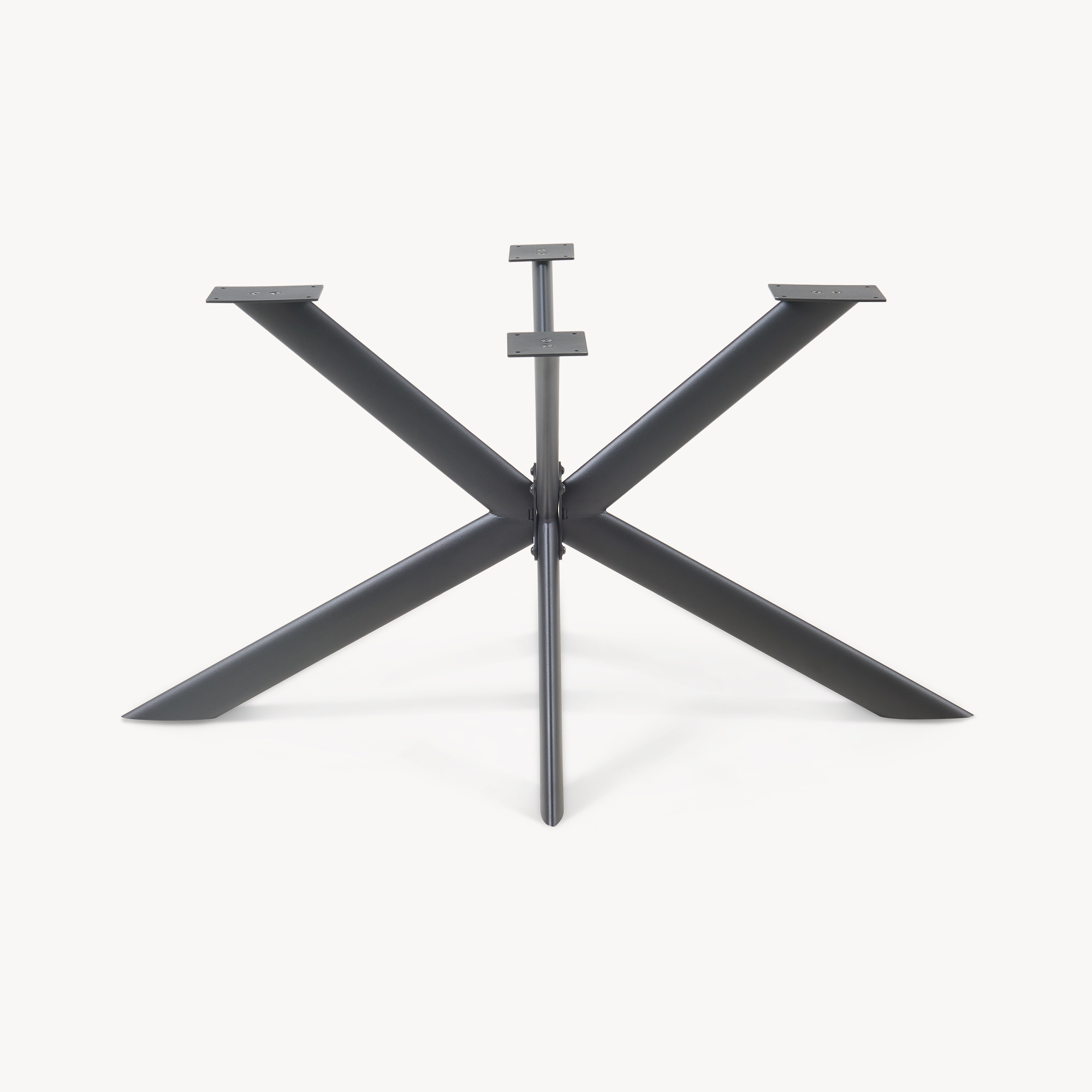 Cadru masă metalic Svallersun, profil oval, 140x78x71,5 cm, negru