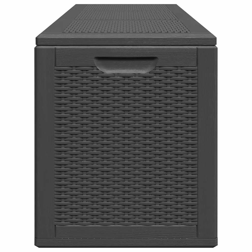 Cutie de depozitare pentru grădină, negru, 270L, PP ratan GartenMobel Dekor