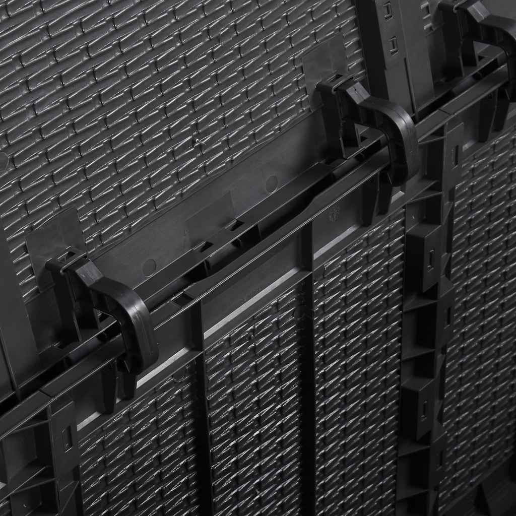 Cutie de depozitare pentru grădină, negru, 270L, PP ratan GartenMobel Dekor