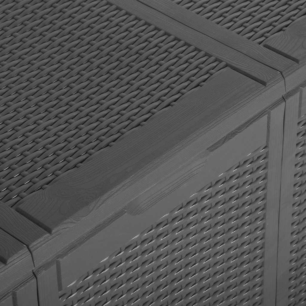 Cutie de depozitare pentru grădină, negru, 270L, PP ratan GartenMobel Dekor