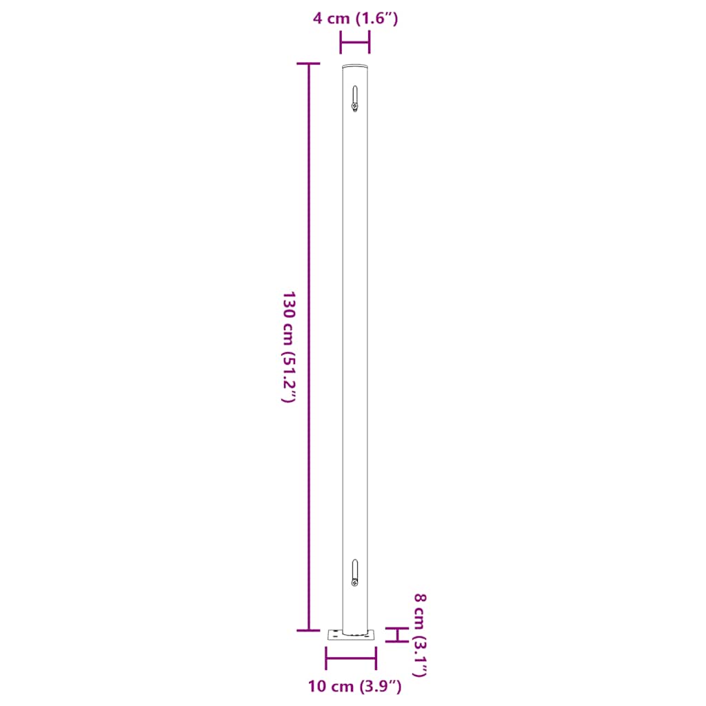 Copertină laterală retractabilă de terasă, gri, 220x500 cm GartenMobel Dekor