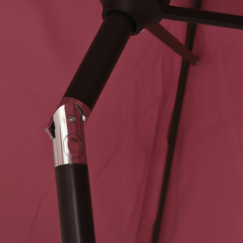 Umbrelă de soare de grădină, stâlp metalic, roșu bordo, 300 cm GartenMobel Dekor