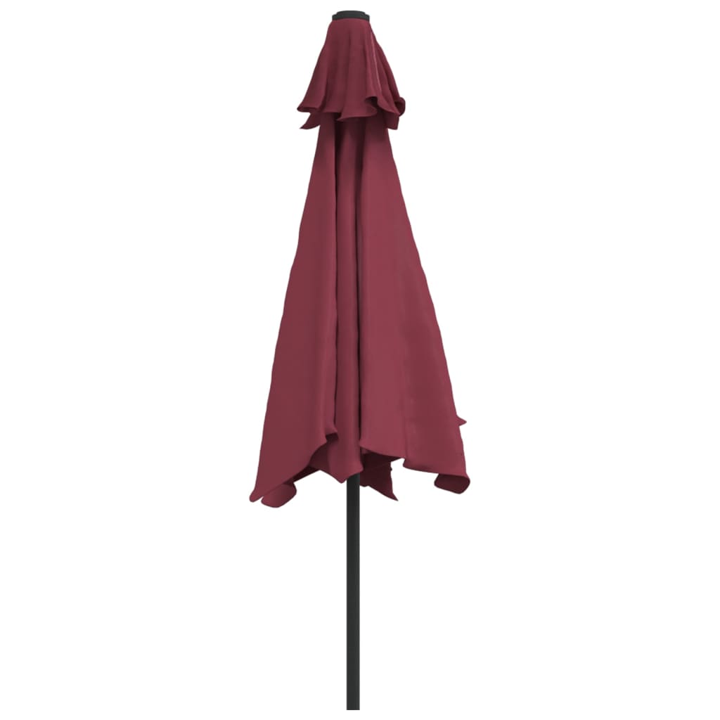 Umbrelă de soare de grădină, stâlp metalic, roșu bordo, 300 cm GartenMobel Dekor