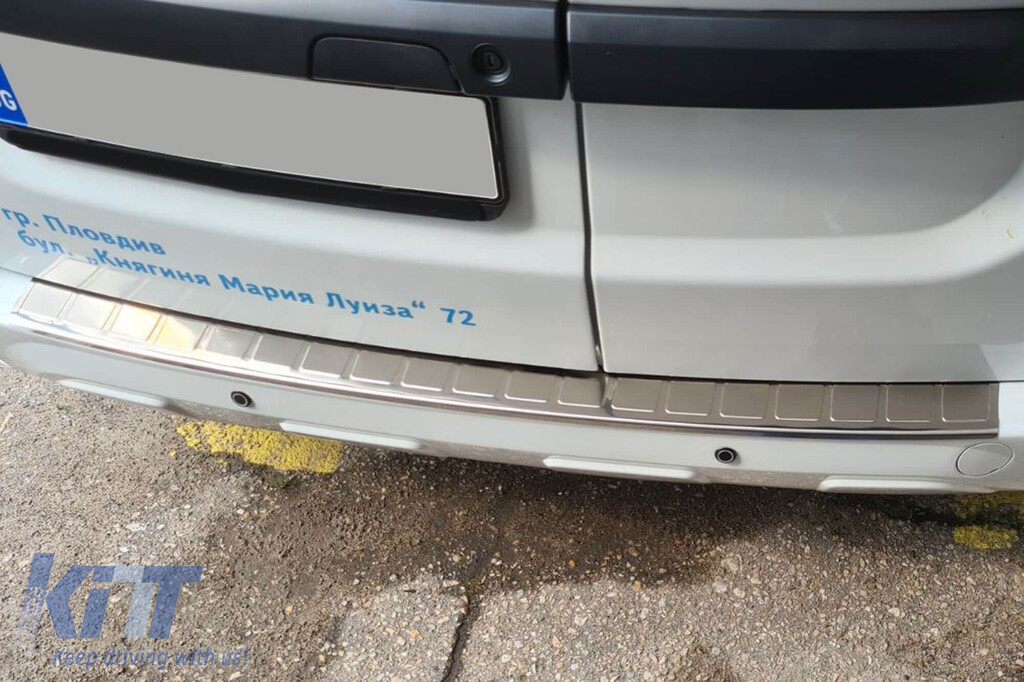 Protector de bara spate Avisa potrivit pentru Dacia Dokker 2012-2017, dupa 2017, crom Performance AutoTuning