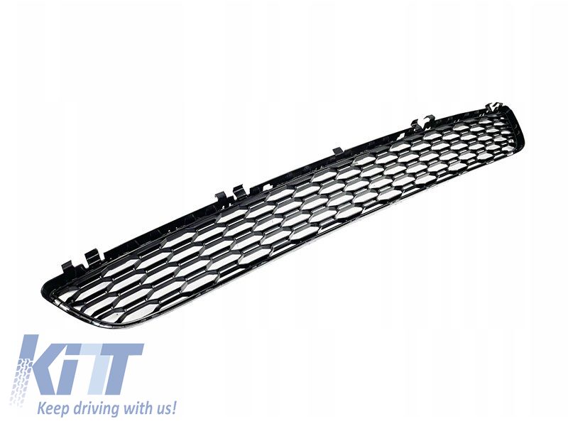 Grilă medie originală potrivită pentru bara de protecție frontală M Technik pe BMW Seria 5 G30 sedan, G31 break 2017-2020 fără ACC Performance AutoTuning