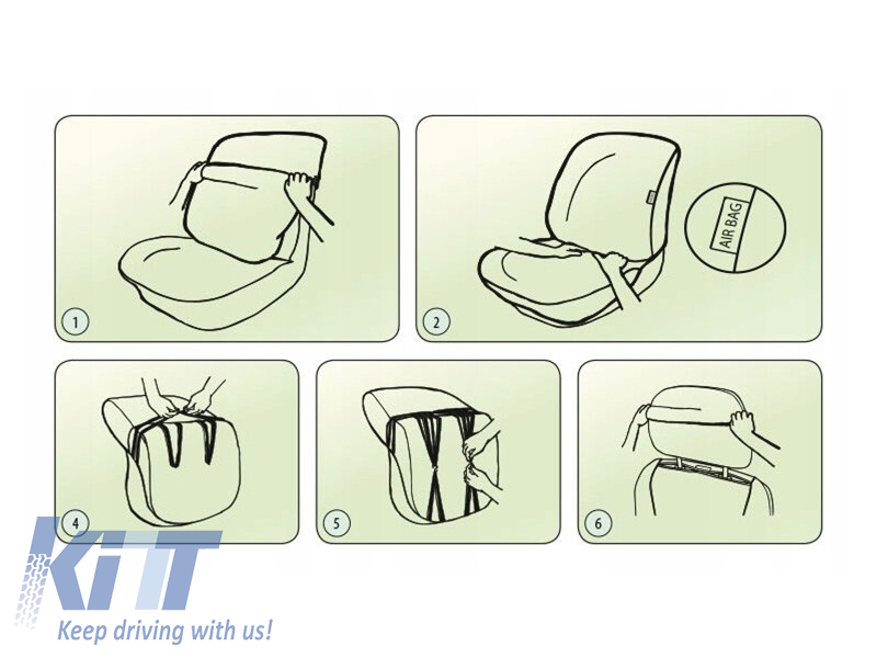 Tapițerie Kegel Tailor Made potrivită pentru două scaune din față 1+1 cu masă pentru Ford Transit Custom, Volkswagen T7 după 2024, neagră cu gri Performance AutoTuning