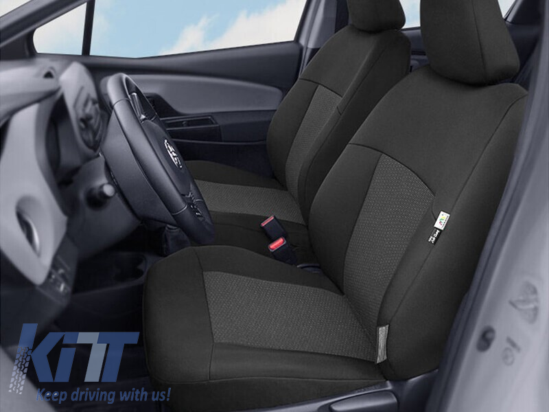 Tapițerie Kegel potrivită pentru scaunele din față ale Audi A4 B8 2007-2015, neagră cu model Performance AutoTuning