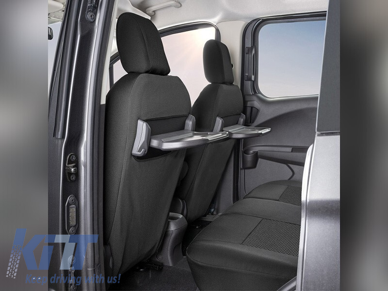 Tapițerie Kegel serie Tailor Made set pentru scaunele din față și din spate potrivit pentru Ford Transit Courier, Tourneo Courier 2014-2023, negru Performance AutoTuning