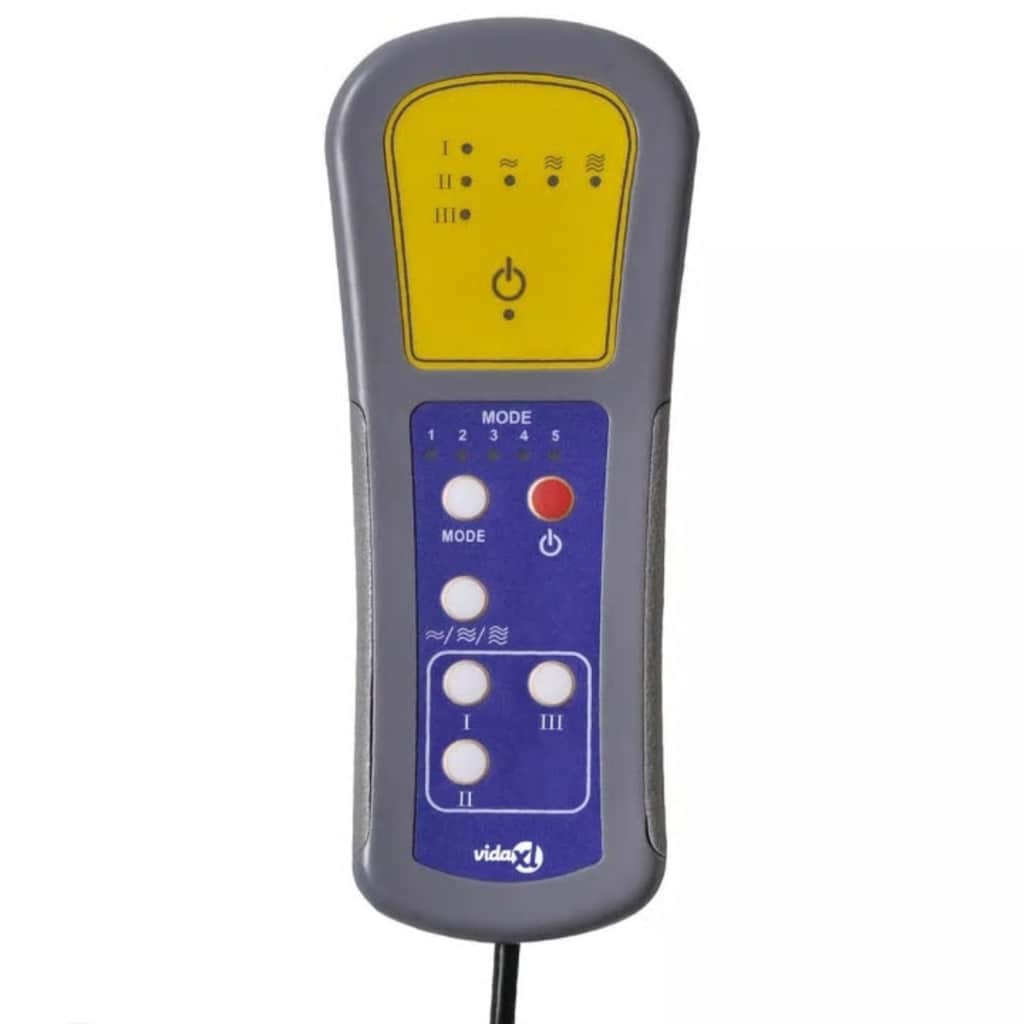 Fotoliu de masaj electric rabatabil, gri închis, textil GartenMobel Dekor