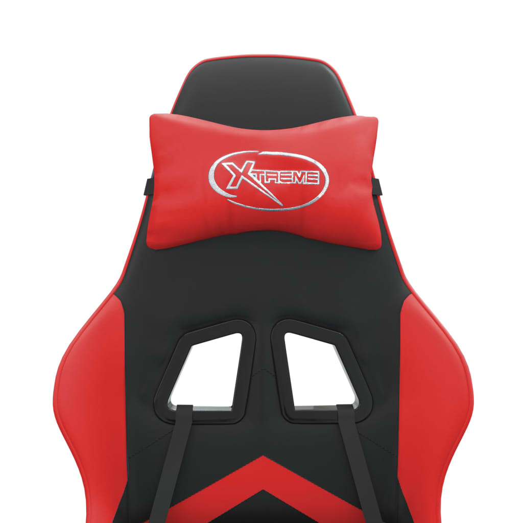 Scaun de jocuri, negru și roșu, piele ecologică GartenMobel Dekor