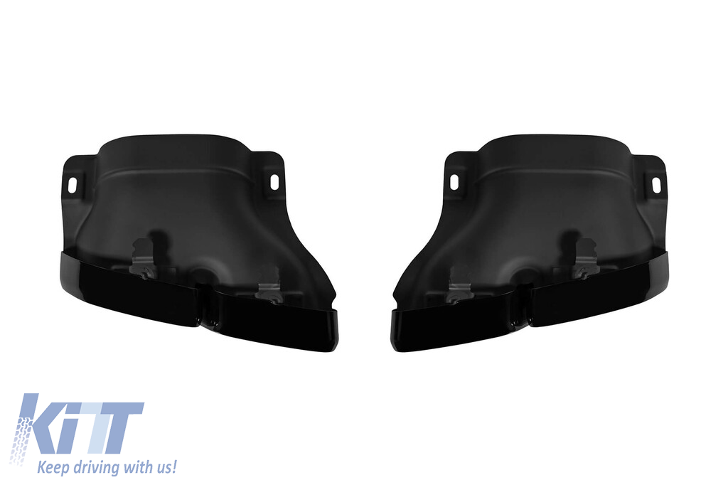 Capace de evacuare AMG negre tip C63 potrivite pentru Mercedes Clasa C W205, C205, S205, A205, SL R232, GLC SUV X253, GLC Coupe C253, dupa 2019, Clasa C W206/S206 dupa 2021 Performance AutoTuning