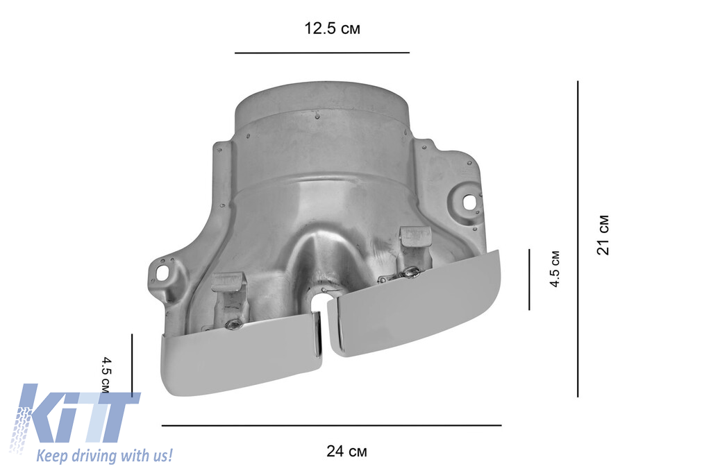 Set de capete cromate tip 63 AMG potrivit pentru Mercedes ML W166, GL X166 2011-2015, stânga și dreapta Performance AutoTuning