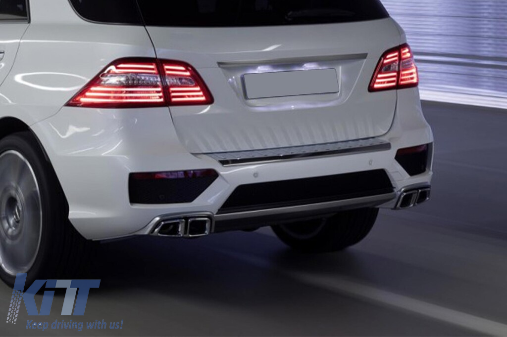 Set de capete cromate tip 63 AMG potrivit pentru Mercedes ML W166, GL X166 2011-2015, stânga și dreapta Performance AutoTuning