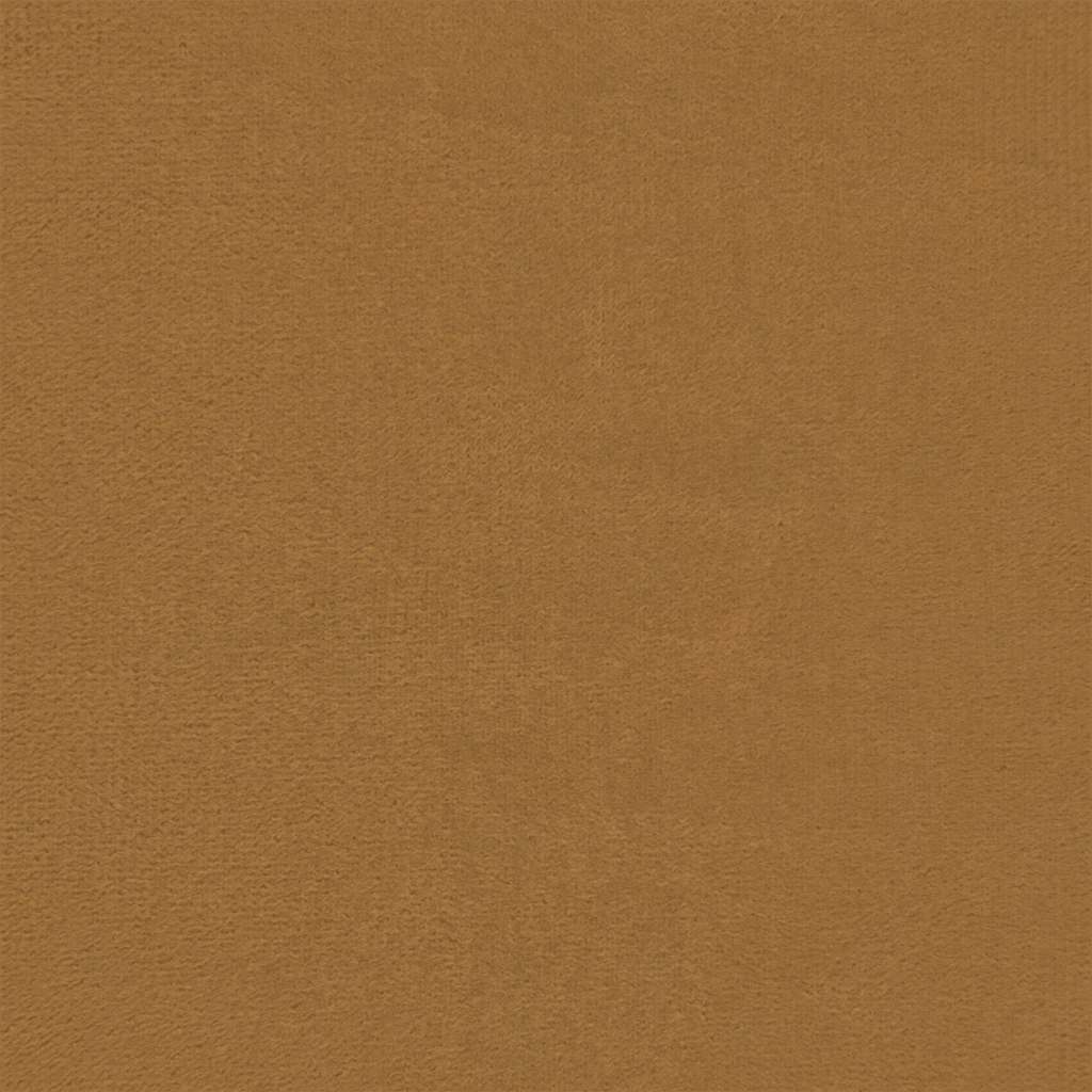 Fotoliu cu spătar cu aripi și taburet, maro, catifea GartenMobel Dekor