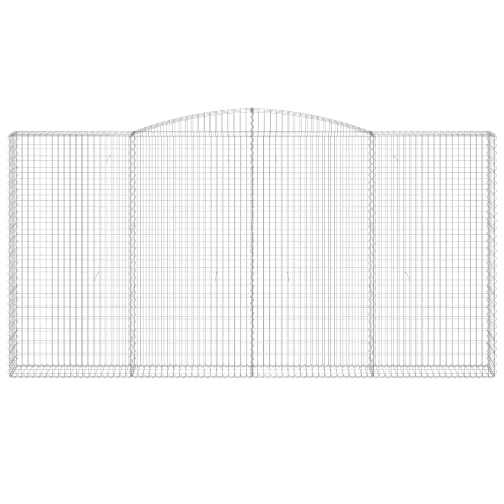 Coșuri gabion arcuite 2 buc. 400x30x200/220 cm fier galvanizat GartenMobel Dekor