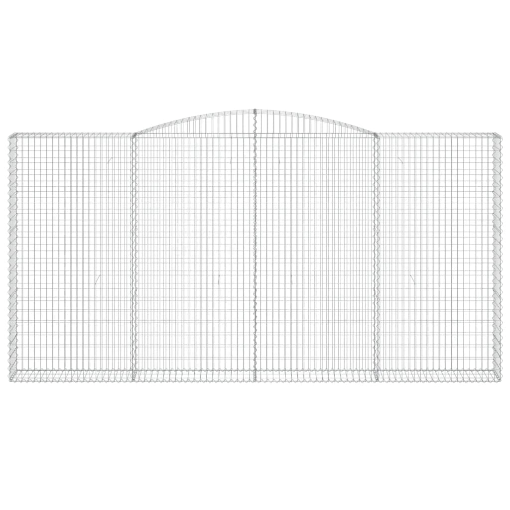 Coșuri gabion arcuite 3 buc. 400x30x200/220 cm fier galvanizat GartenMobel Dekor
