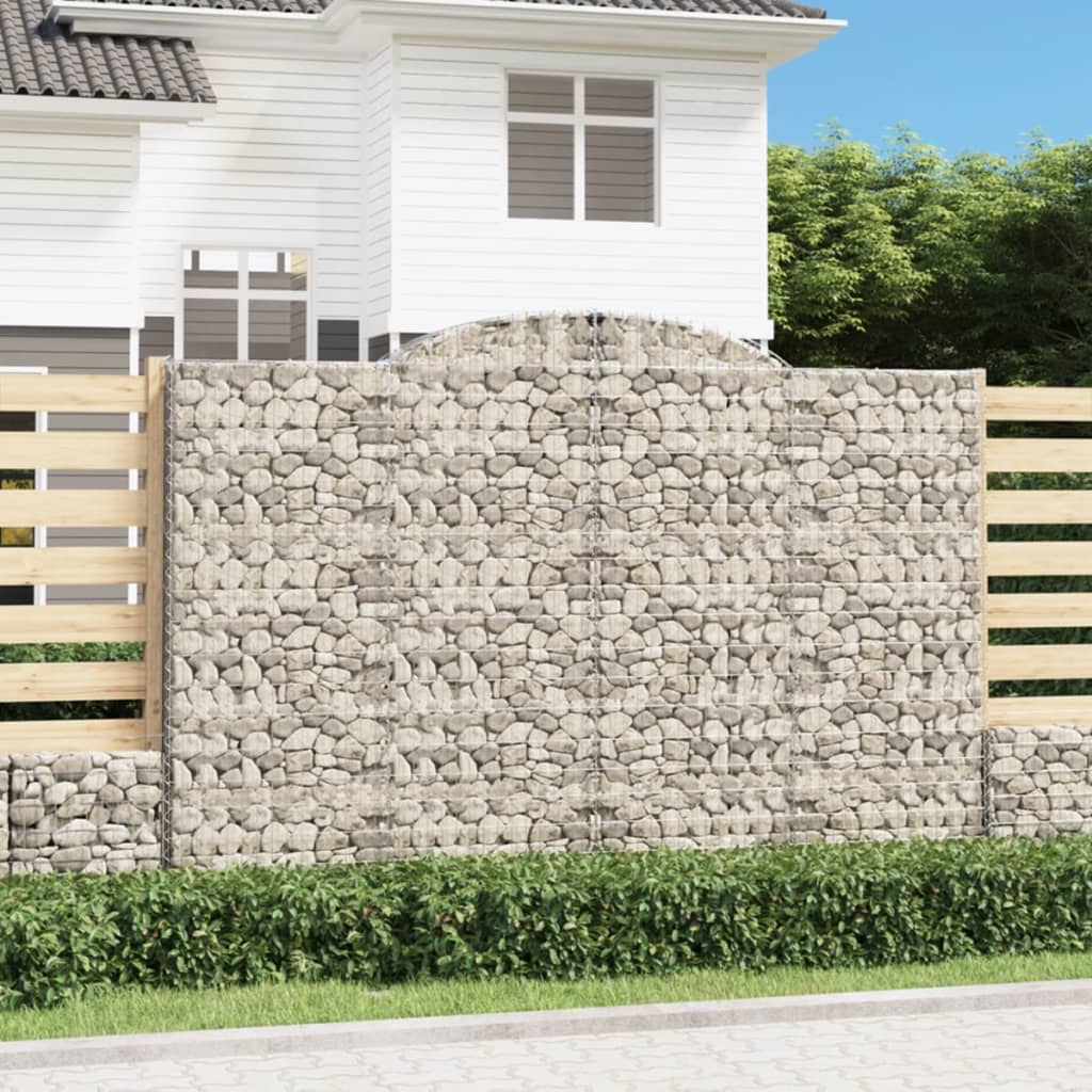 Coșuri gabion arcuite 4 buc. 300x30x200/220 cm fier galvanizat GartenMobel Dekor