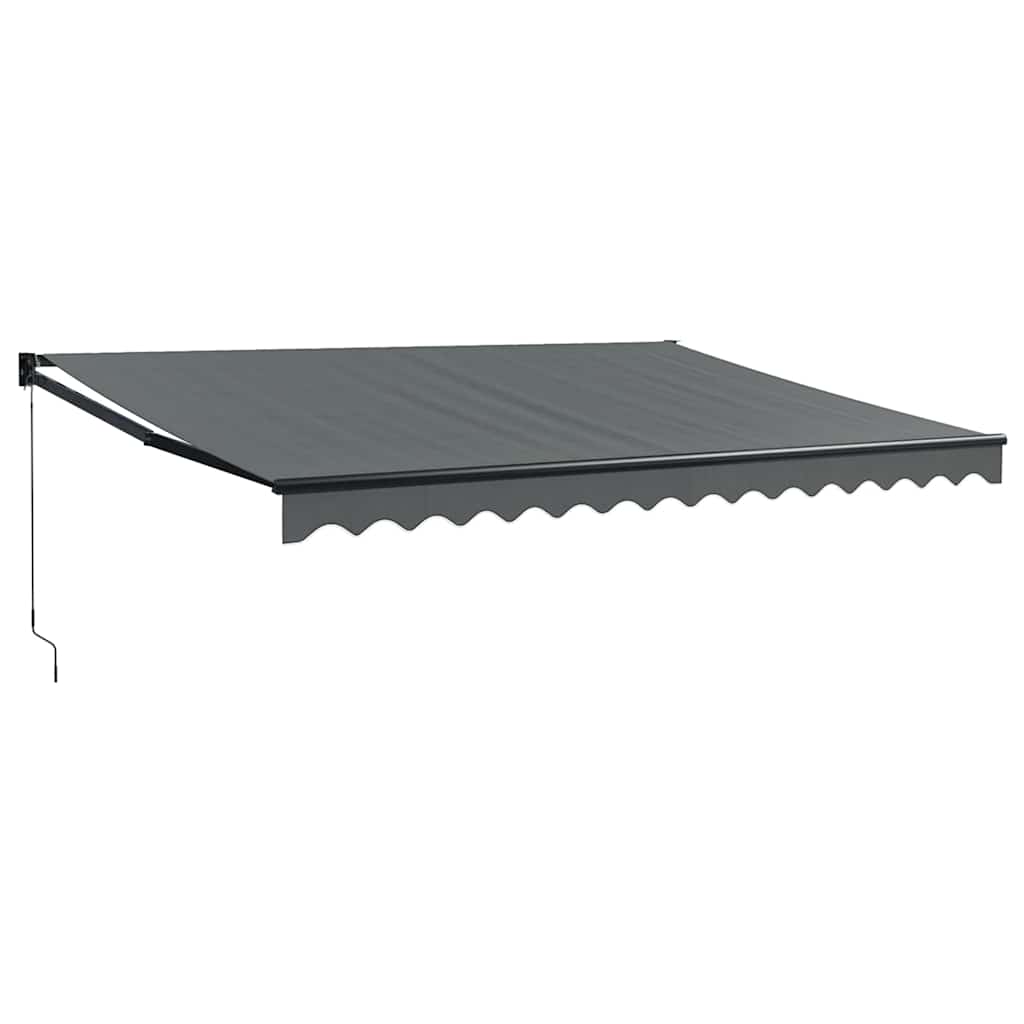 Copertină retractabilă, antracit, 4x3 m, textil și aluminiu GartenMobel Dekor