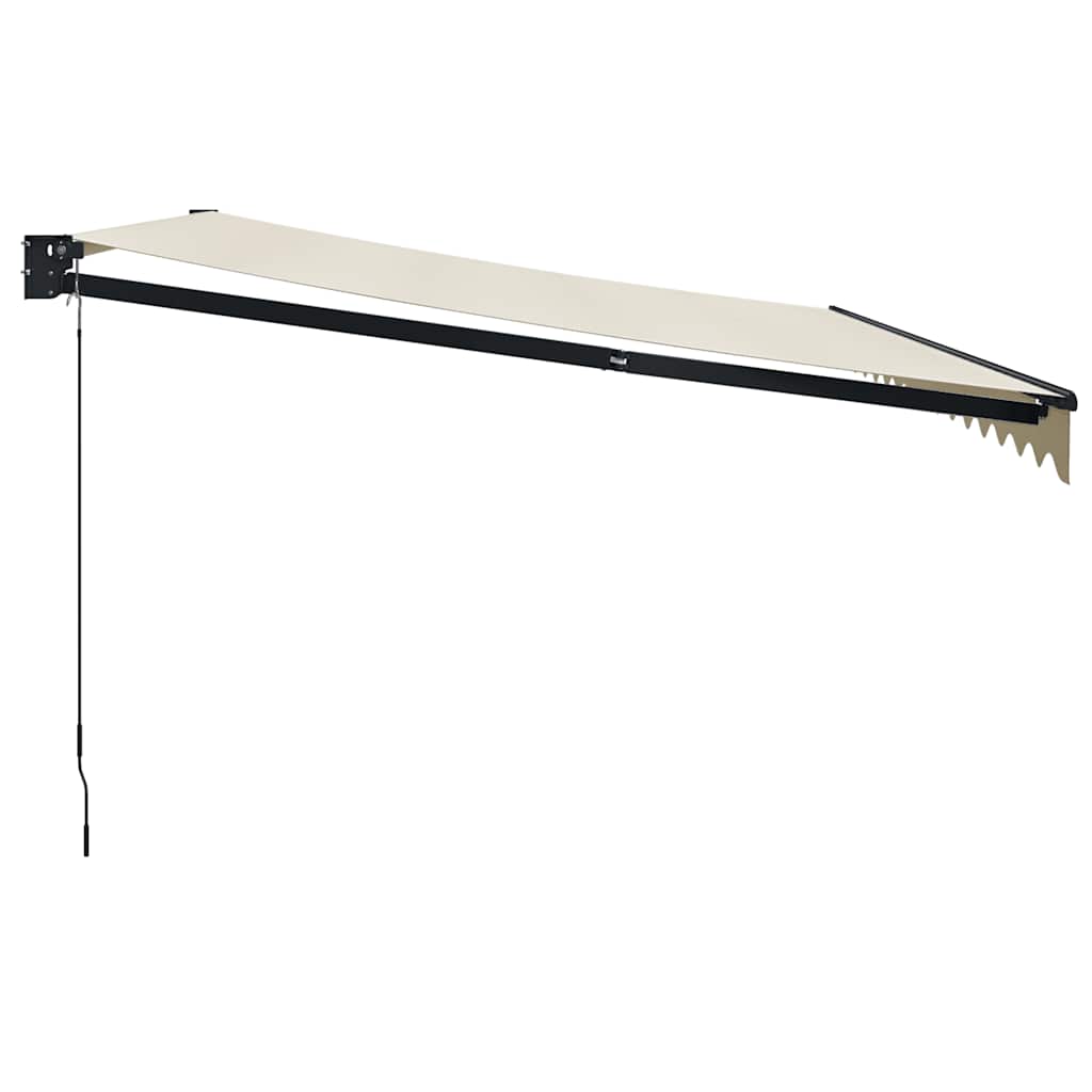 Copertină retractabilă, crem, 4x3 m, textil și aluminiu GartenMobel Dekor