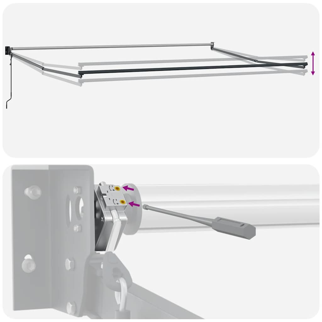 Copertină retractabilă automată, portocaliu și maro, 4,5x3 m GartenMobel Dekor