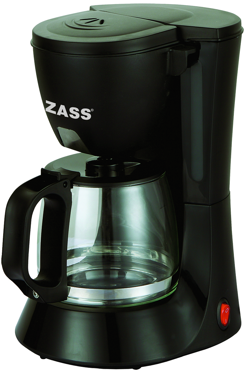 Cafetieră Zass ZCM 02 neagră, 0,6 L, 4-6 cești, 600 W