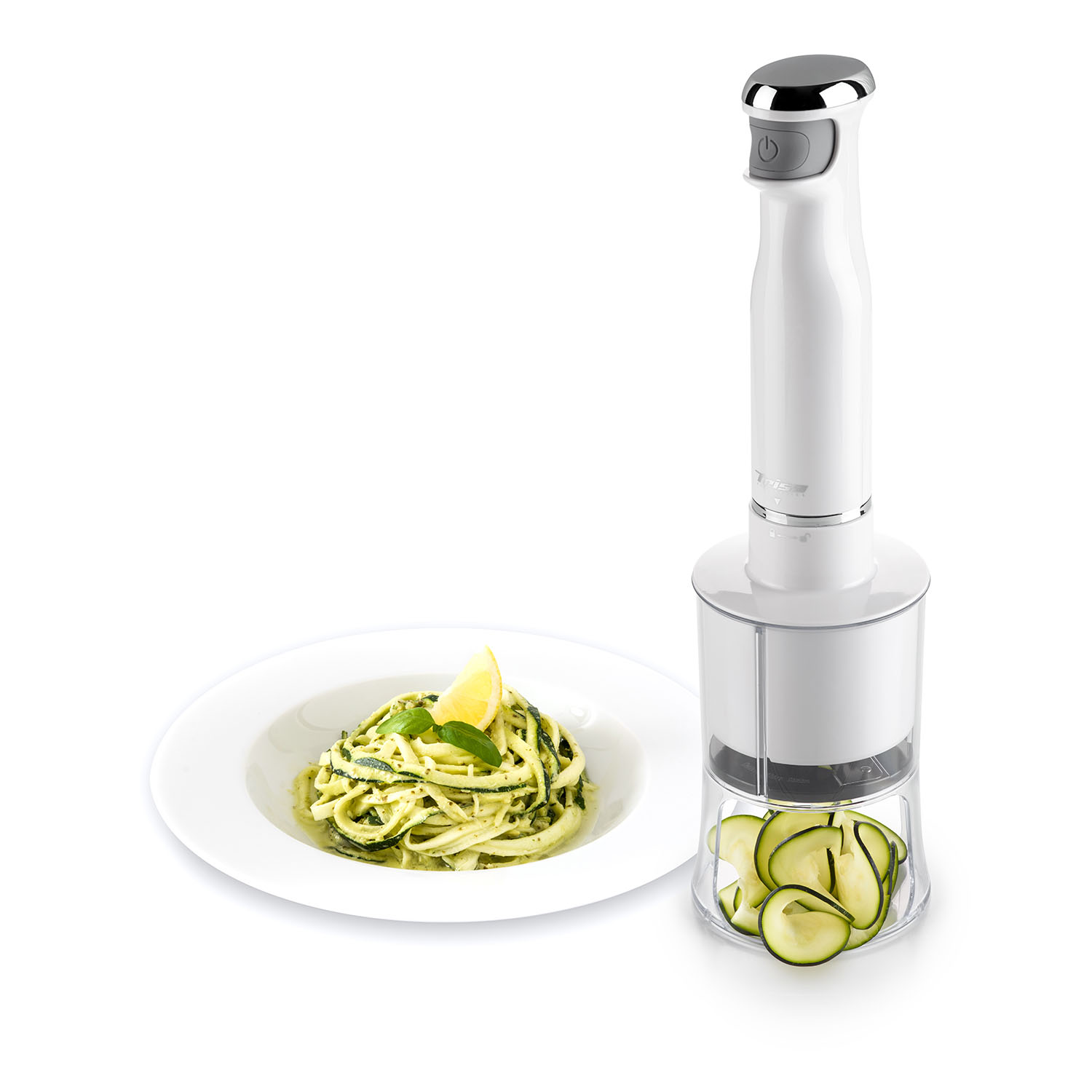 Blender de mana Trisa Spiralizer 600 W cu 3 lame inox pentru taiere spiralata