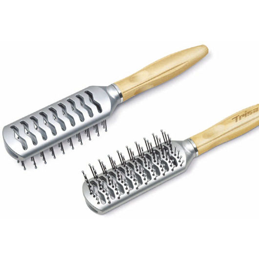 Perie de păr pentru coafare și uscare rapidă Trisa Swiss Wood Forming Air