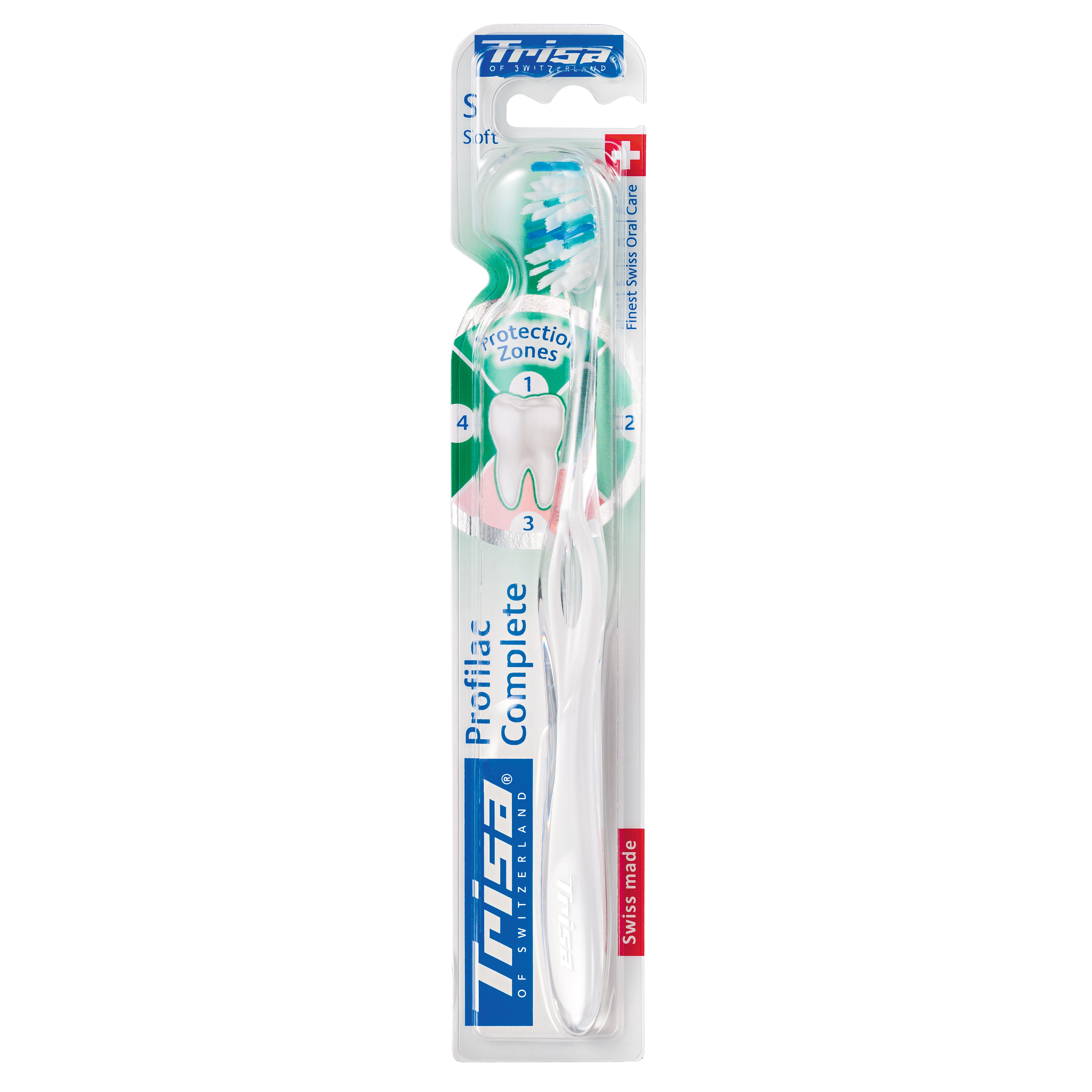 Periuță de dinți Trisa Profilac Complete Soft, curățare delicată