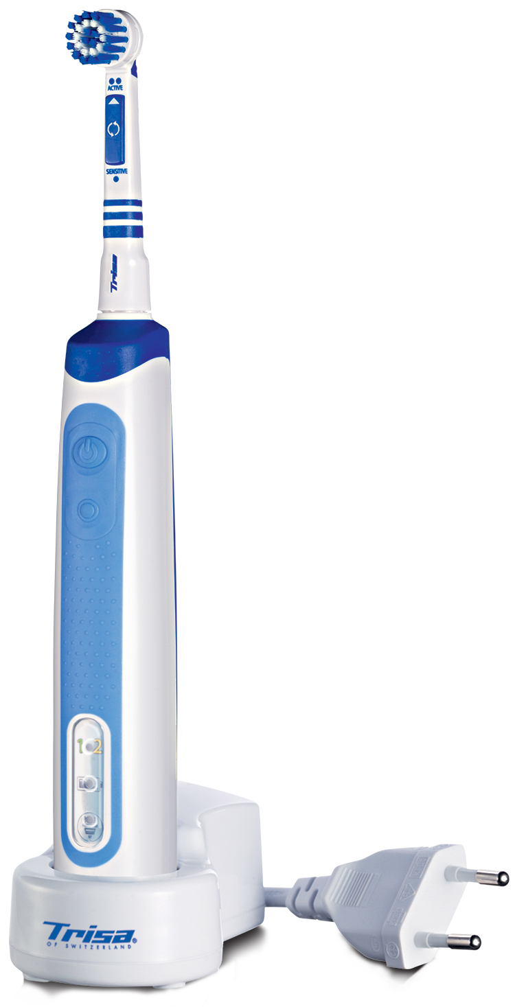 Periuță de dinți electrică Trisa Professional Plaque Clean cu 2 capete