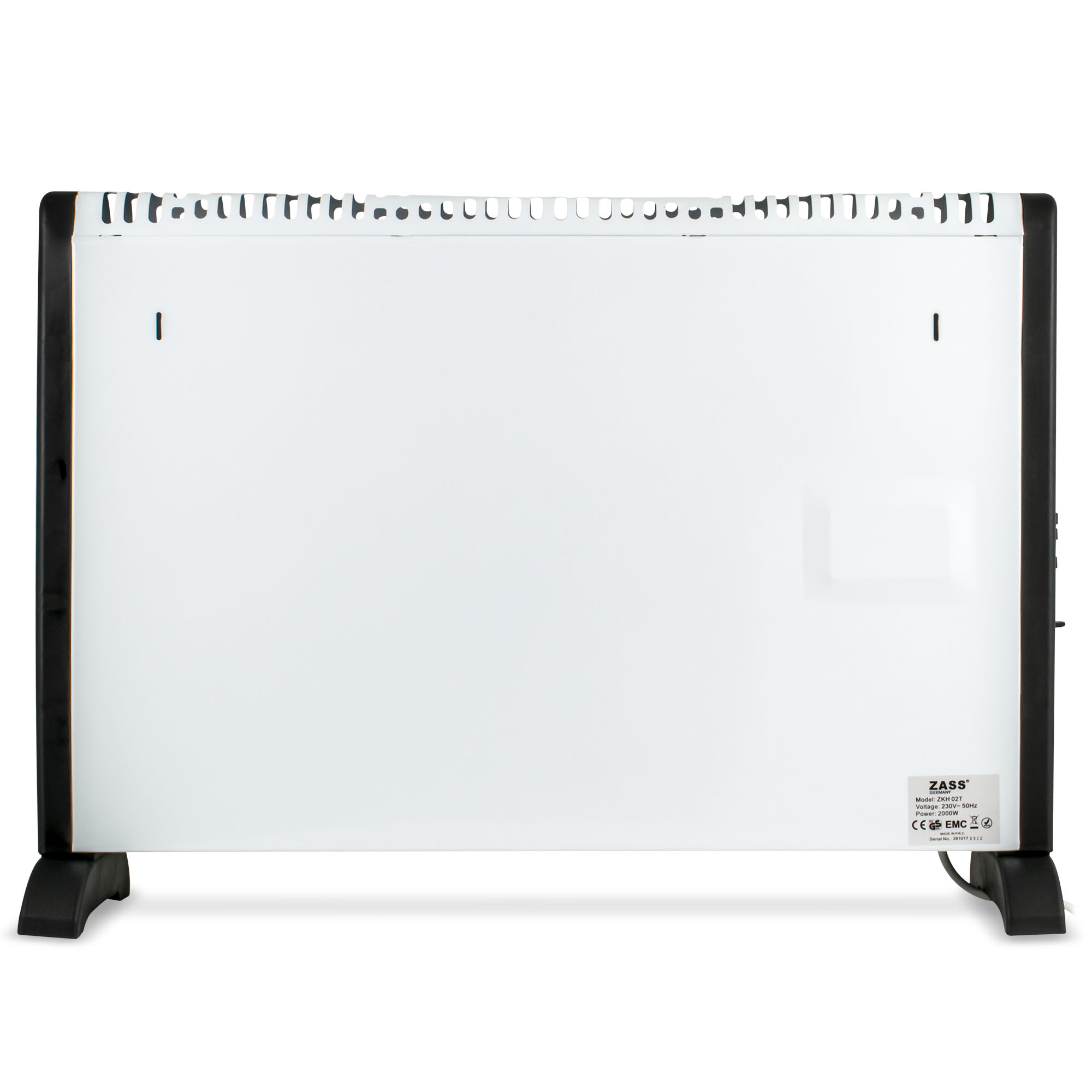 Convector electric Zass ZKH 02 T, 2000W, functie turbo, termostat reglabil