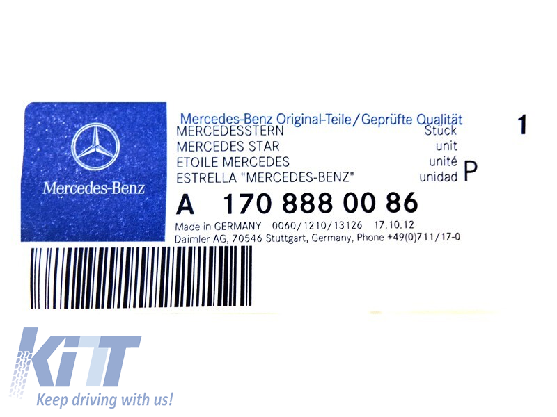 Emblemă pentru grila frontală potrivită pentru Mercedes 158 mm Performance AutoTuning