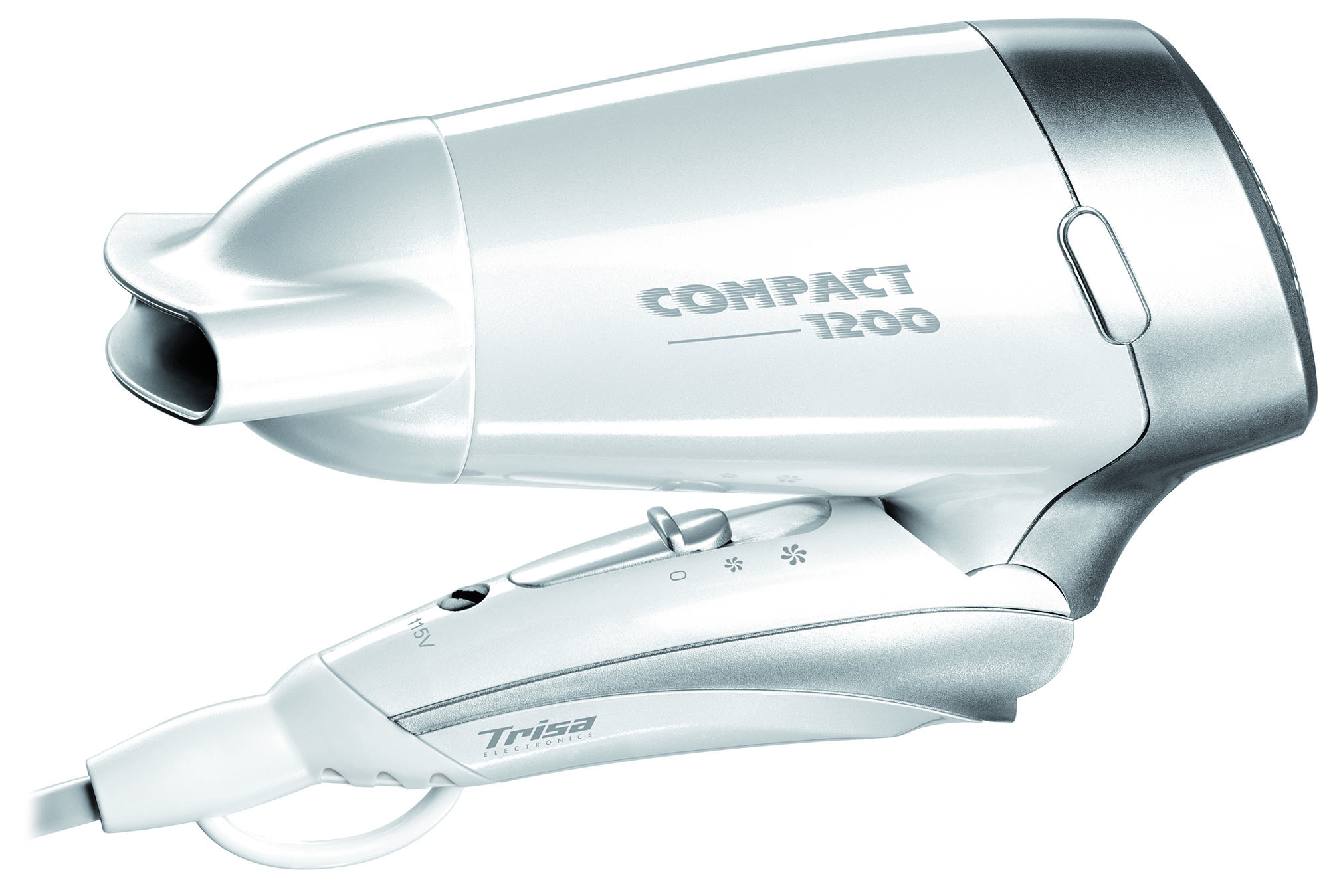 Uscător de păr de călătorie Trisa Compact 1200W pliabil, 115/230V