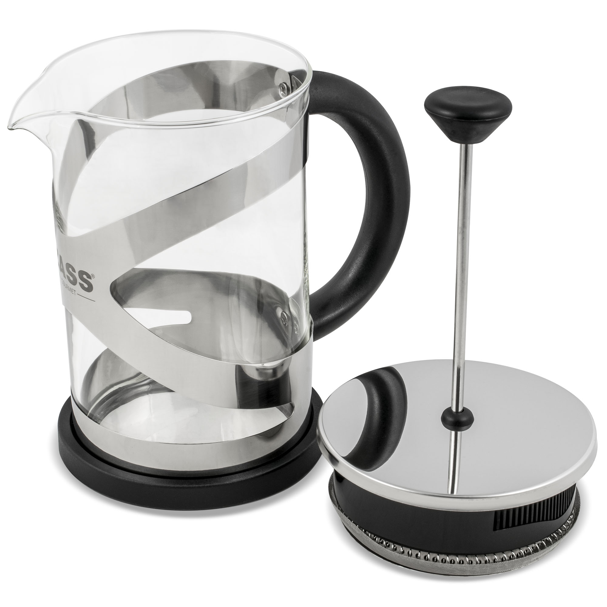 Presa franceză pentru cafea ZASS Gourmet ZG-FPC 01, 800 ml, sticlă și inox