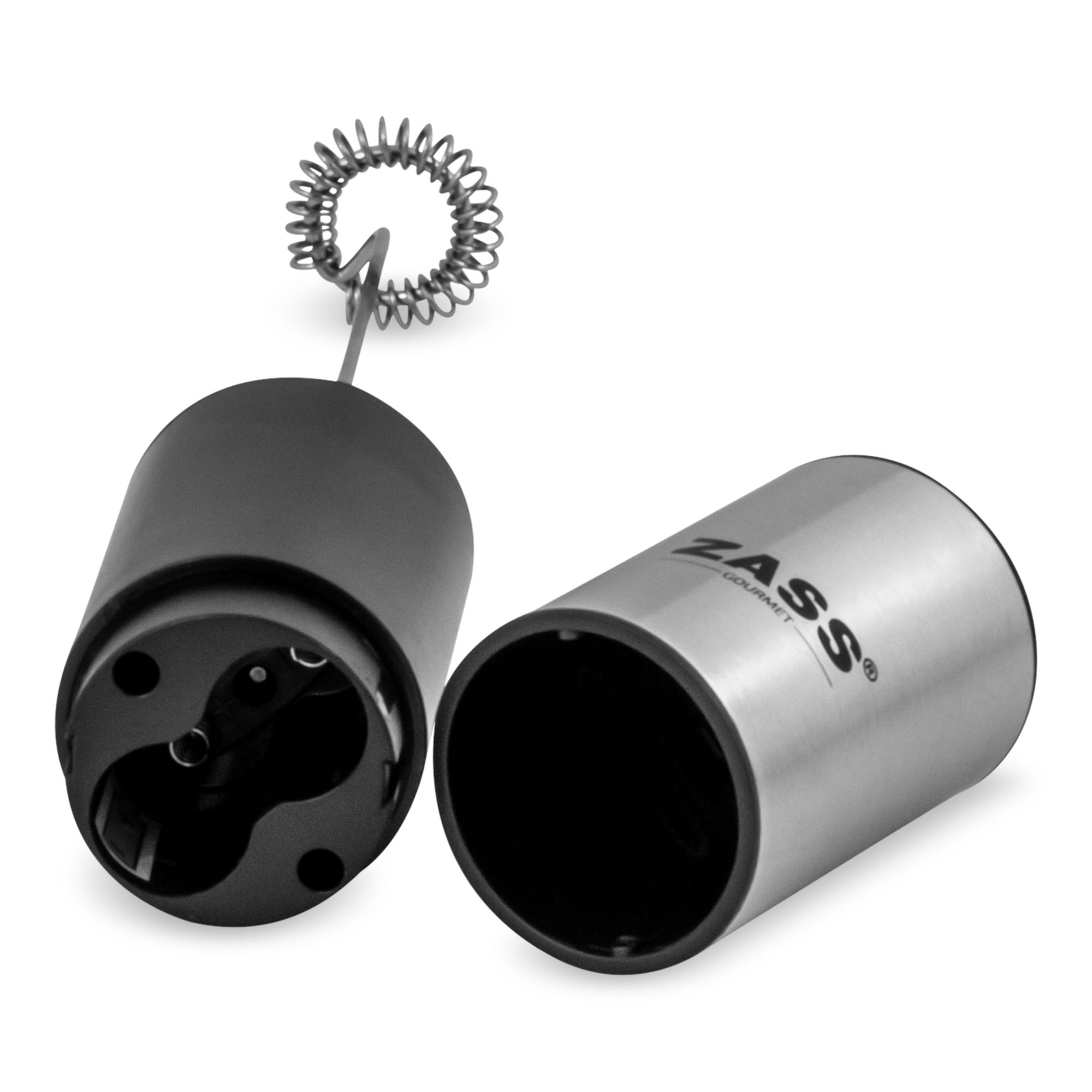 Spumator de lapte electric ZASS Gourmet ZEMF 02, inox, cu suport metalic