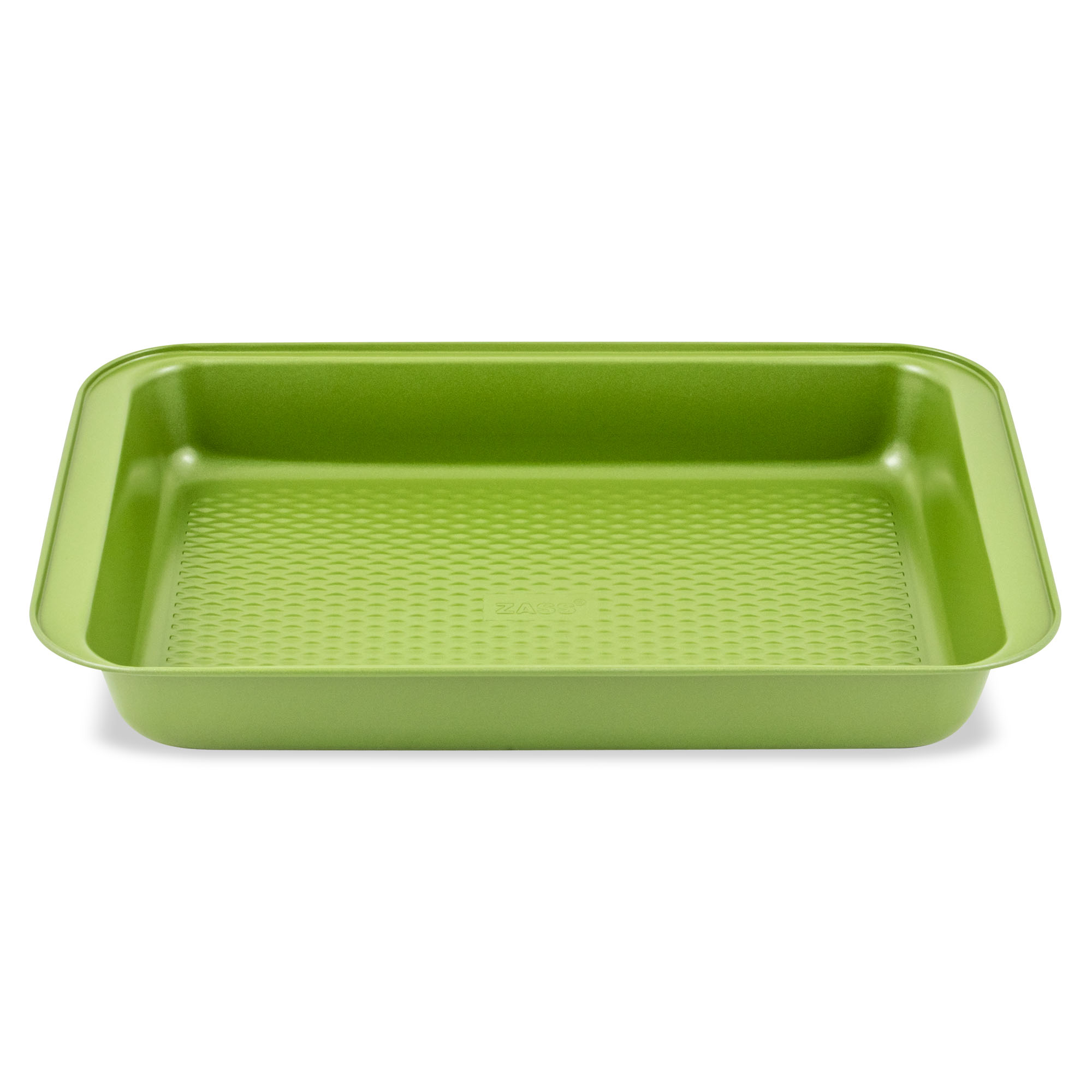 Tavă de copt dreptunghiulară Zass Gourmet, antiaderentă, verde, 37x25,5x5 cm