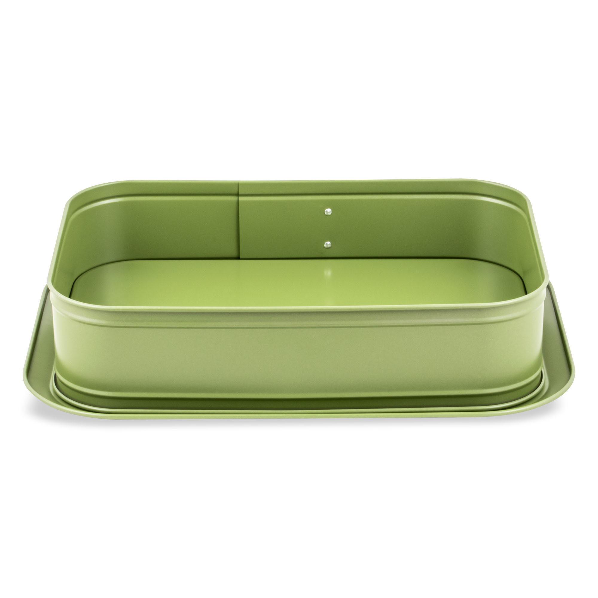 Tavă de copt dreptunghiulară cu bază detașabilă Zass Gourmet 39x28x8 cm, verde