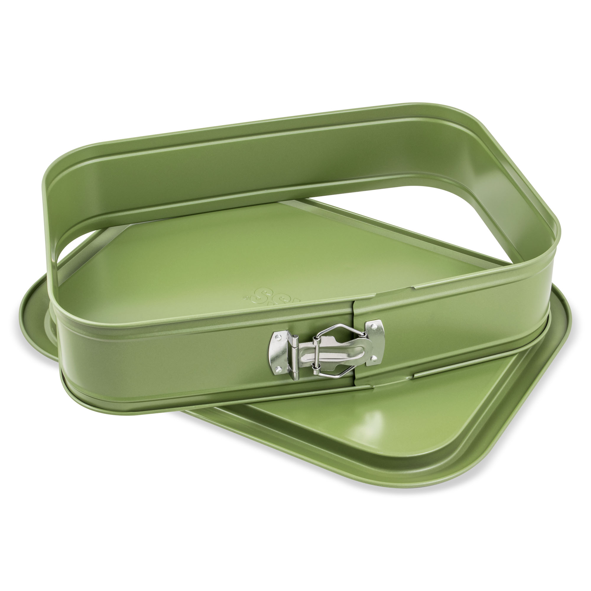 Tavă de copt dreptunghiulară cu bază detașabilă Zass Gourmet 39x28x8 cm, verde