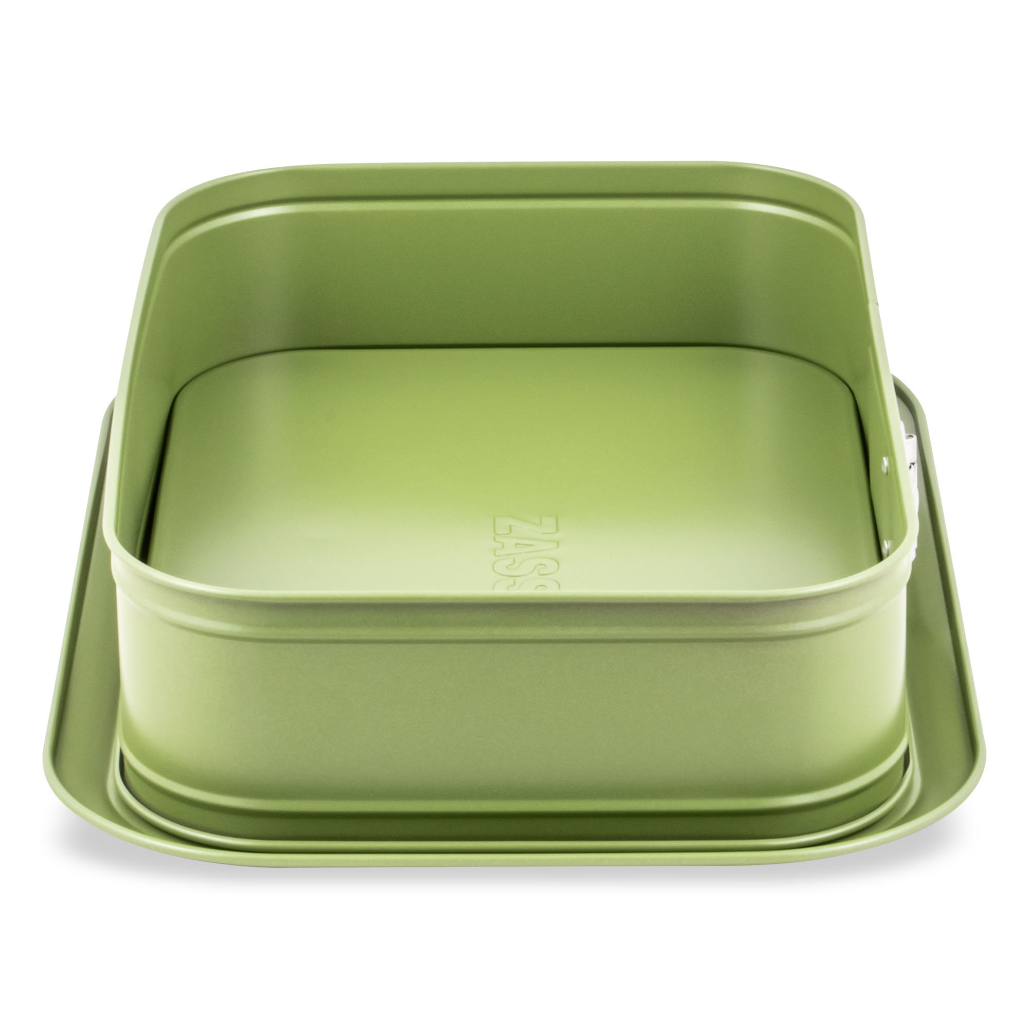 Tavă de copt dreptunghiulară cu bază detașabilă Zass Gourmet 39x28x8 cm, verde
