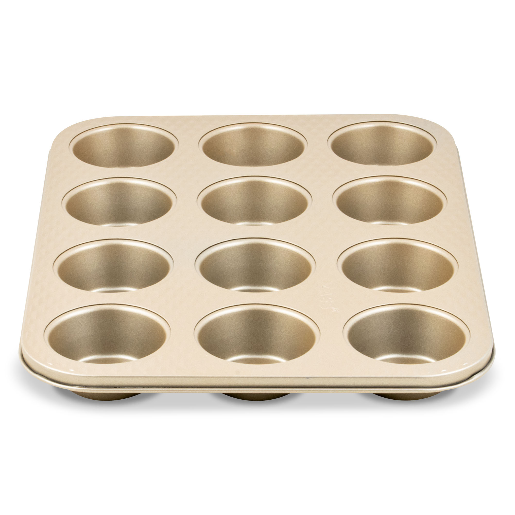 Tava pentru copt 12 briose Zass Gourmet, antiaderenta, bronz