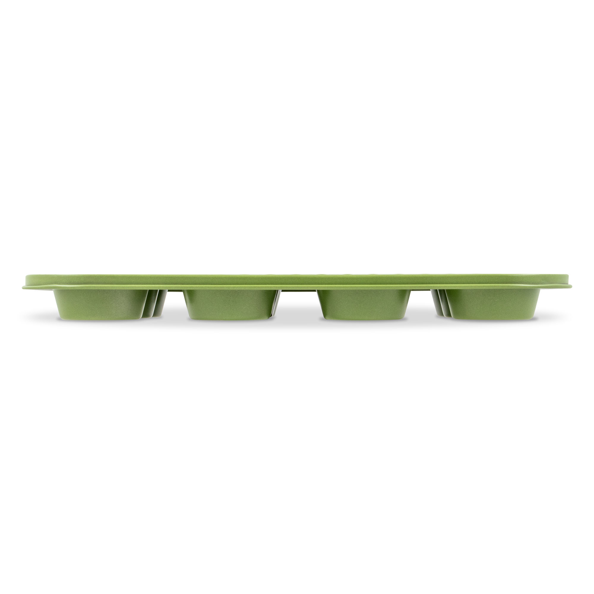 Tava pentru copt 12 briose ZASS Gourmet, antiaderenta, verde, 35x26,5 cm