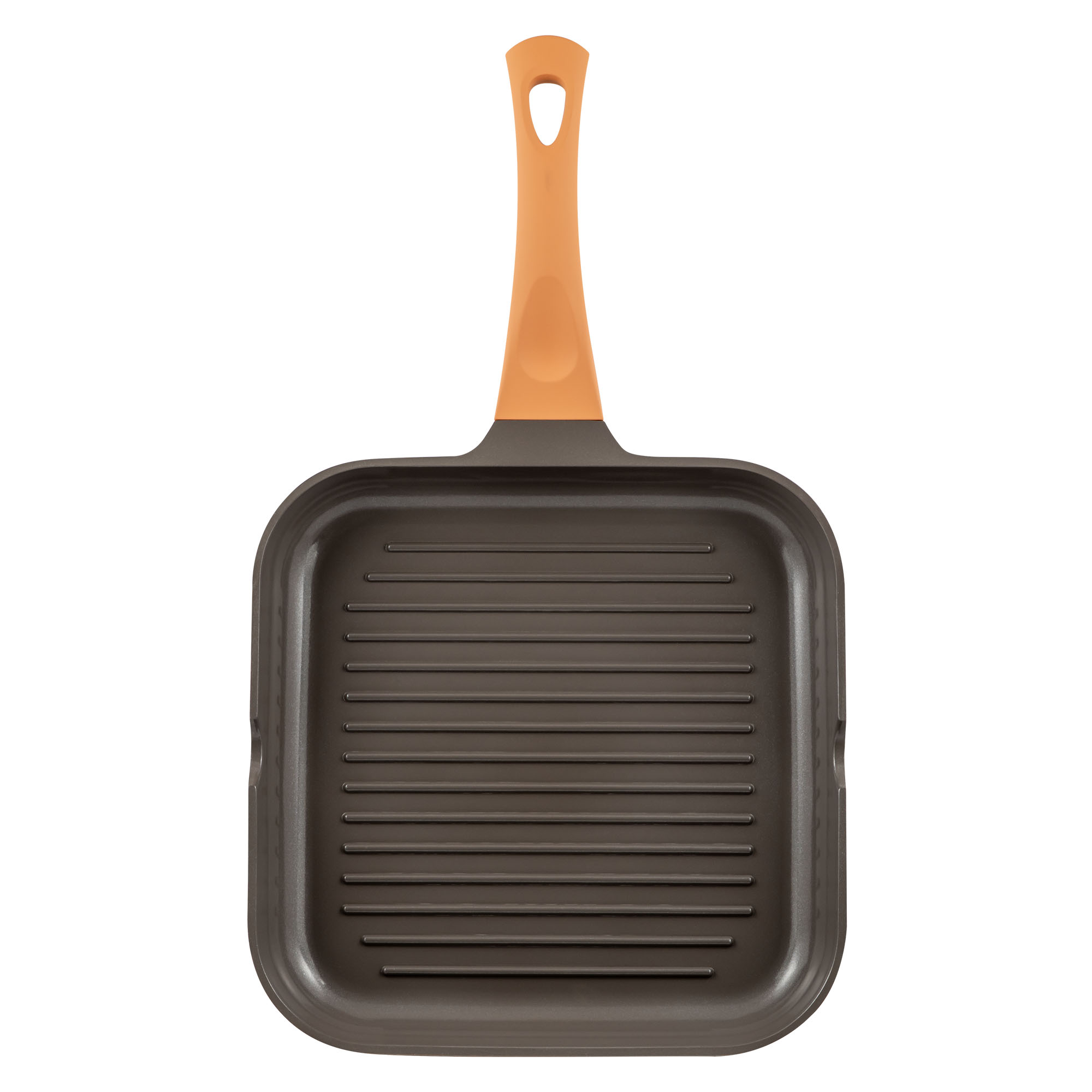 Tigaie grill 28 cm din aluminiu turnat cu acoperire ceramică, crem