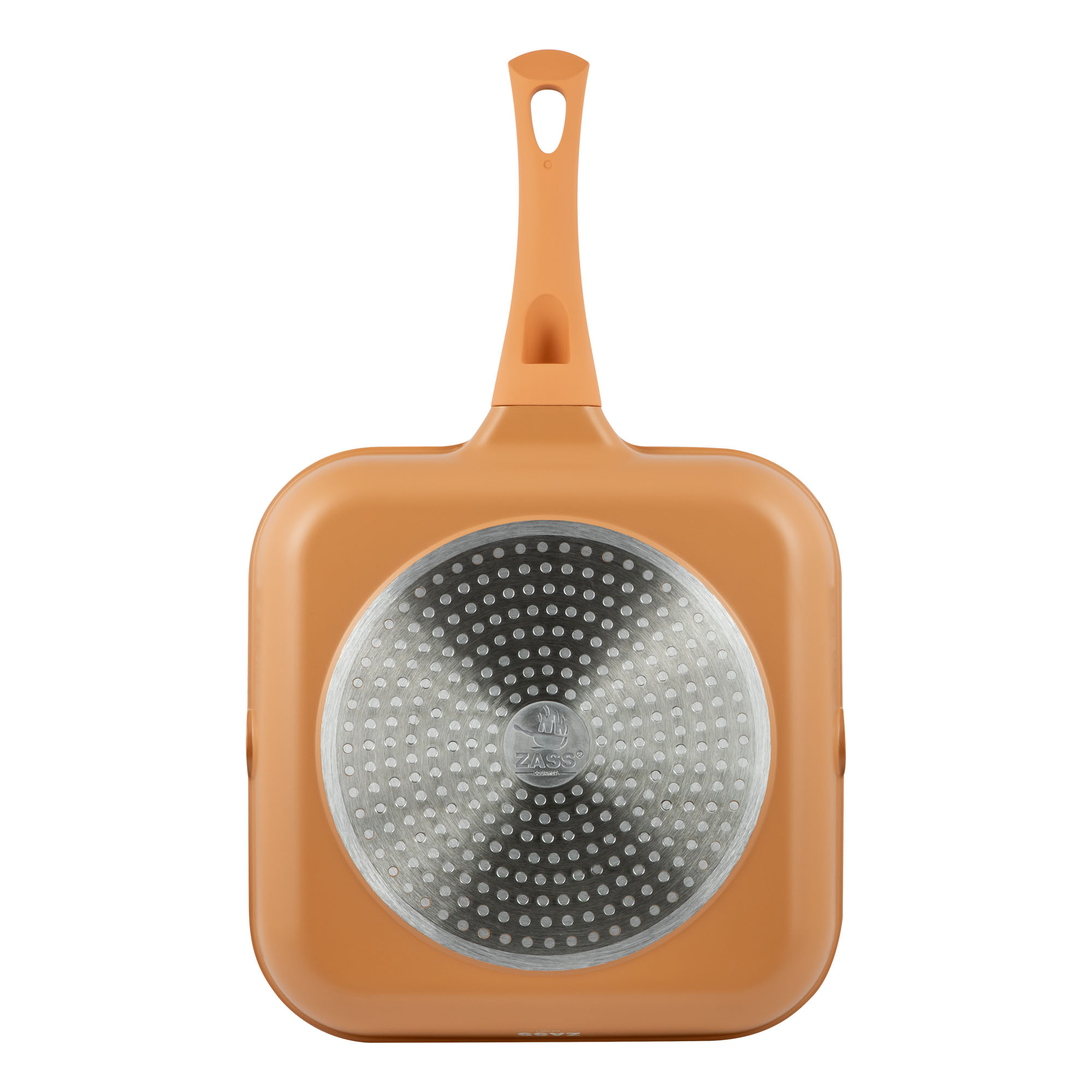 Tigaie grill 28 cm din aluminiu turnat cu acoperire ceramică, crem