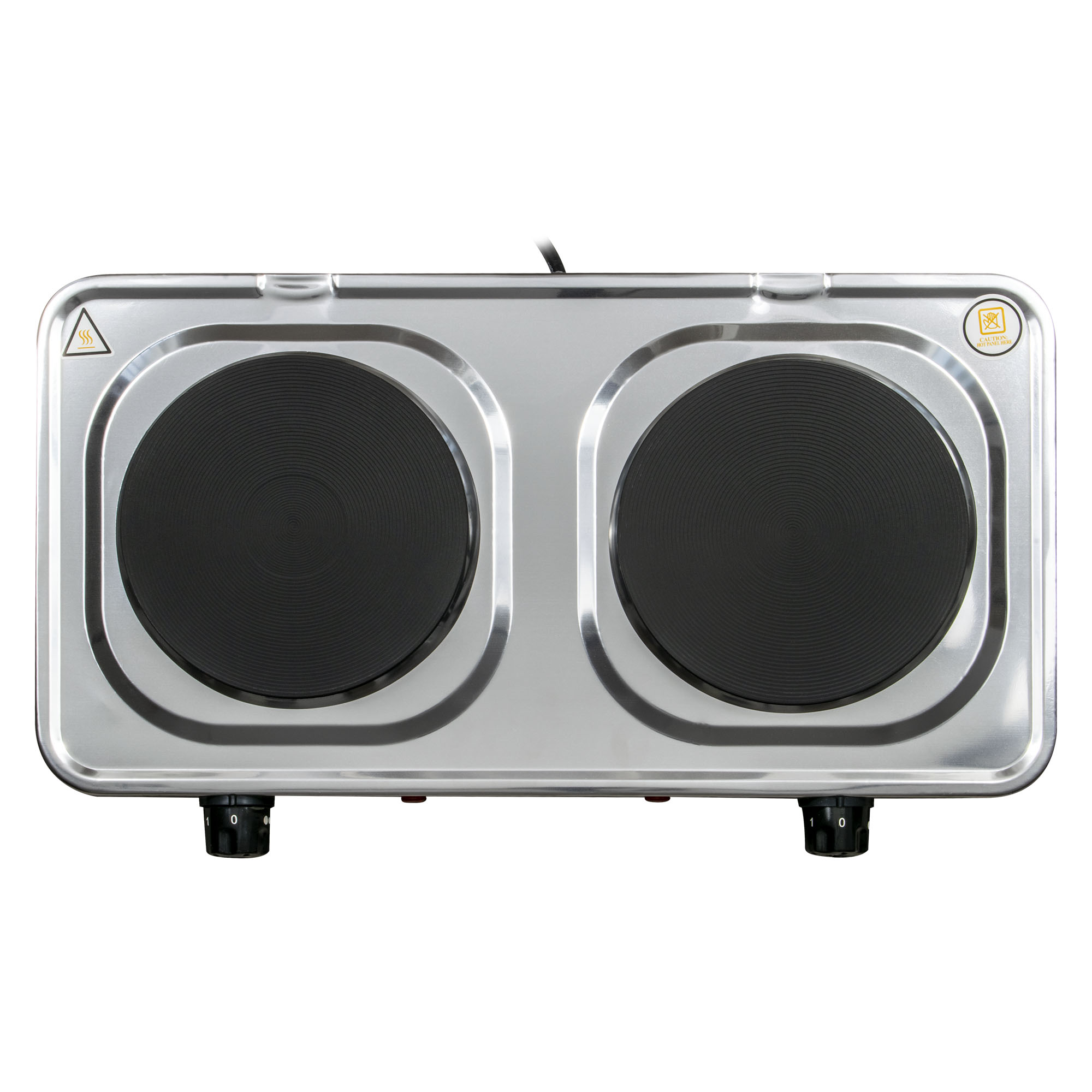 Plită electrică dublă Zass ZHP 08 S, 2000W, 2 discuri fontă, inox