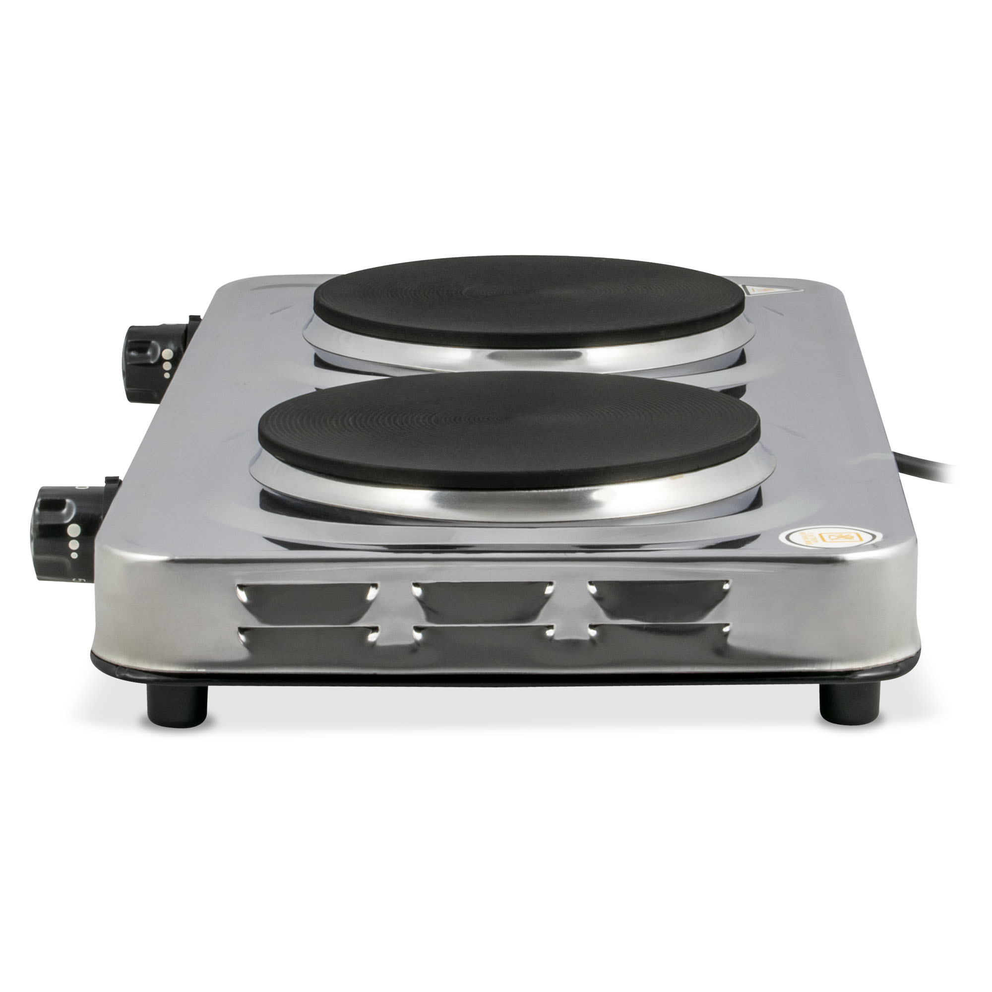 Plită electrică dublă Zass ZHP 08 S, 2000W, 2 discuri fontă, inox