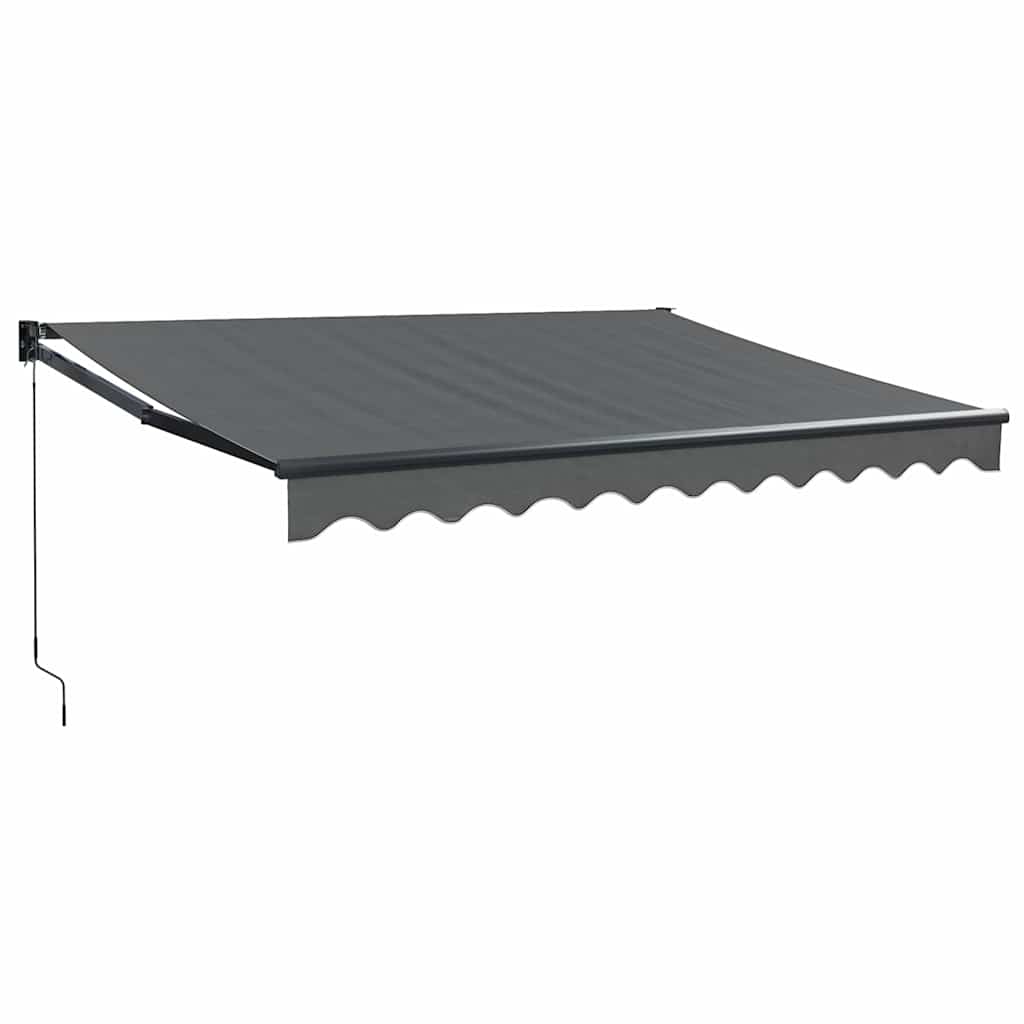 Copertină retractabilă, antracit, 3,5x2,5 m, textil și aluminiu GartenMobel Dekor
