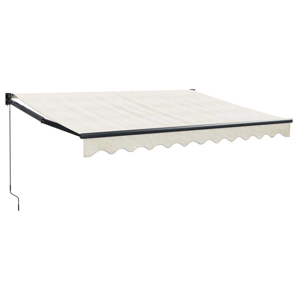 Copertină retractabilă, crem, 3,5x2,5 m, textil și aluminiu GartenMobel Dekor