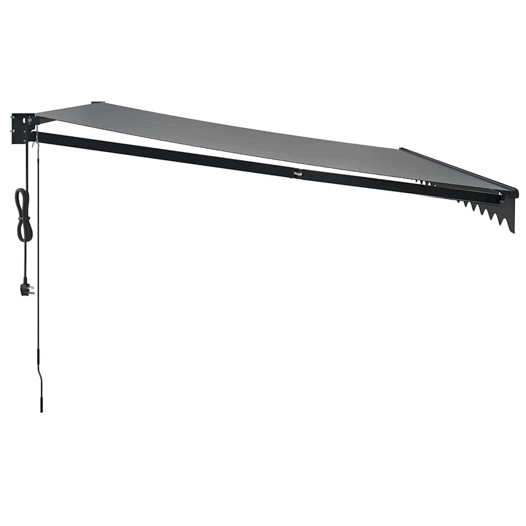 Copertină retractabilă automată, antracit, 4,5x3 m GartenMobel Dekor