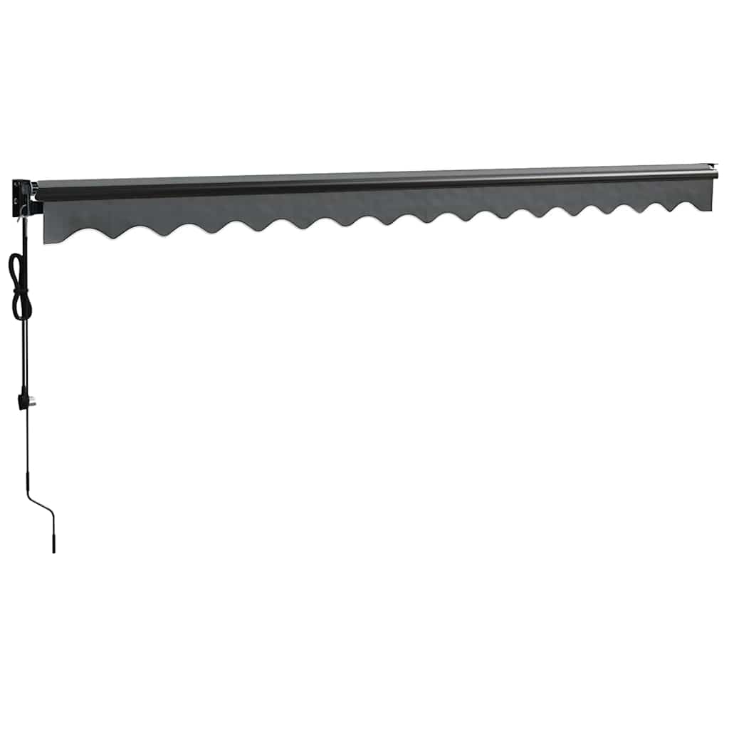 Copertină retractabilă automată, antracit, 4,5x3 m GartenMobel Dekor
