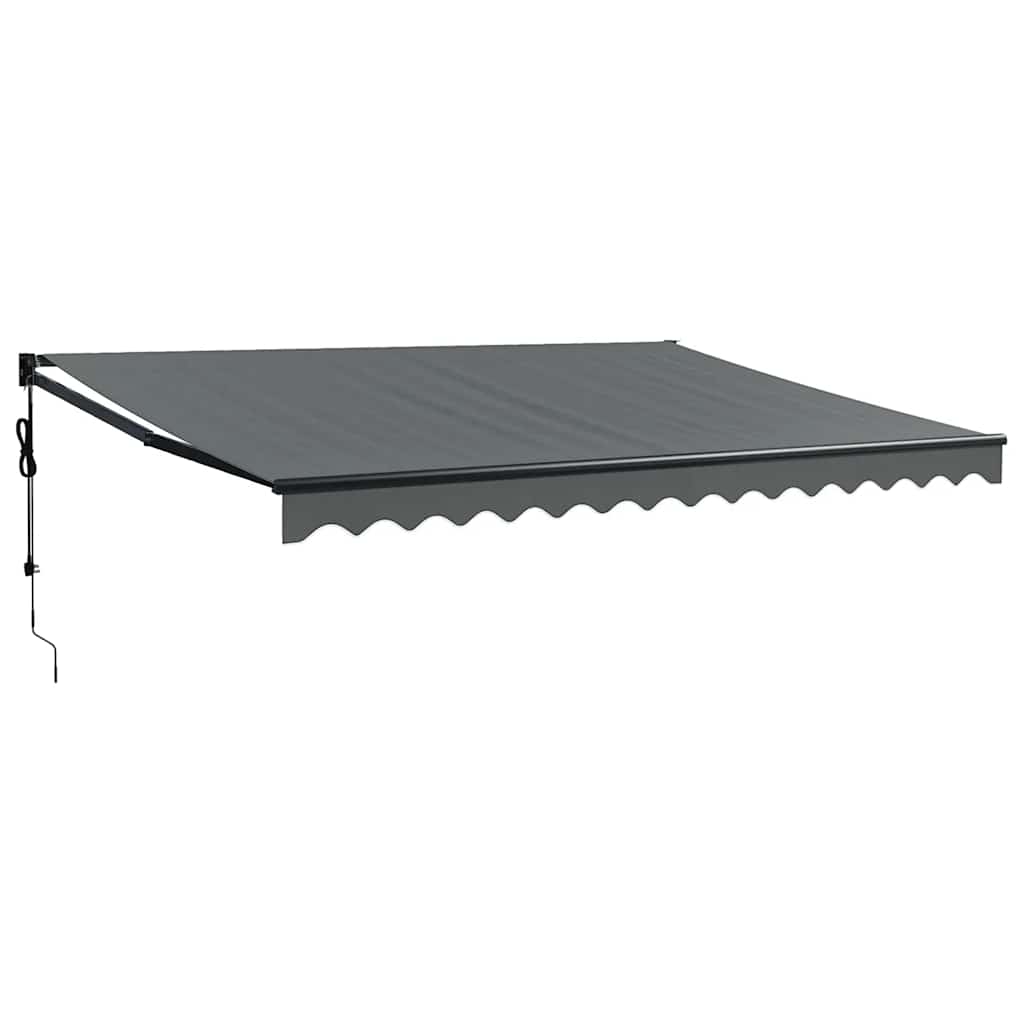 Copertină retractabilă automată, antracit, 4,5x3 m GartenMobel Dekor