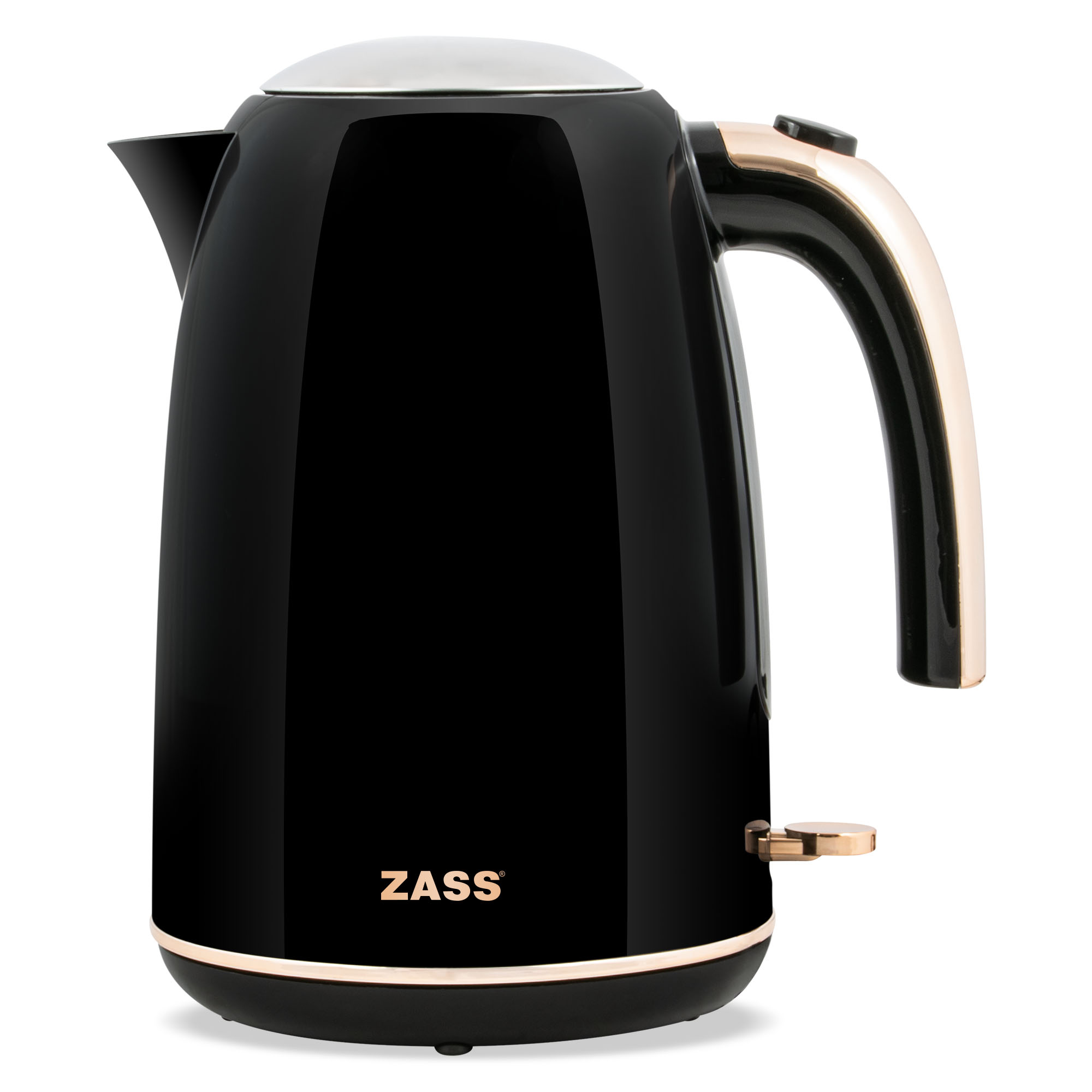 Fierbator electric ZASS ZCK 22, 1,7 litri, Rose Gold, baza 360°